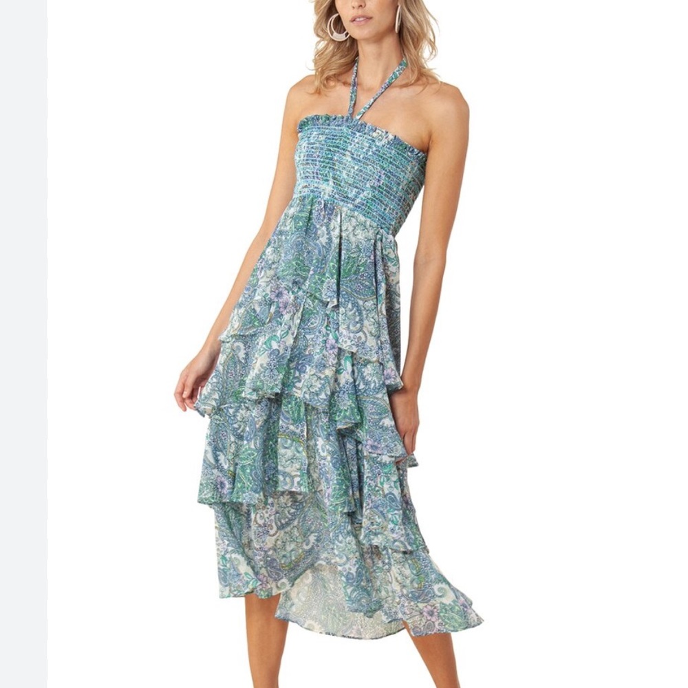 Halebob Corine halter maxi dress